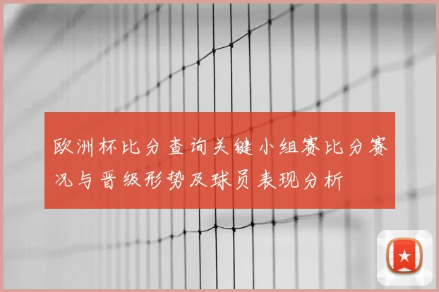 欧洲杯比分查询关键小组赛比分赛况与晋级形势及球员表现分析